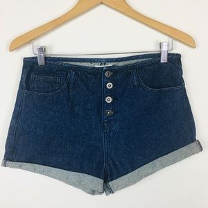 Forever 21 high waist button front shorts